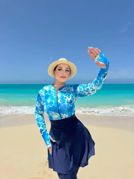 baby blue burkini image 2