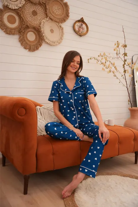 Blue Heart Pajama Set image 1