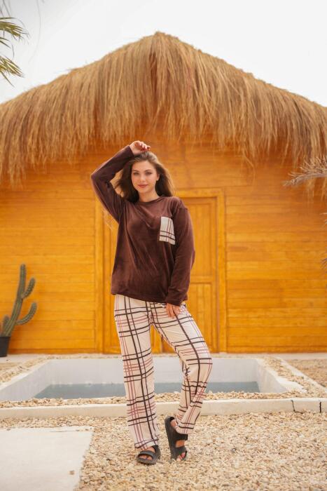 Brown Plaid Touch Set image 2