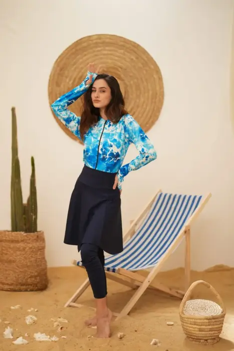 baby blue burkini image 10