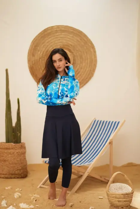 baby blue burkini image 9
