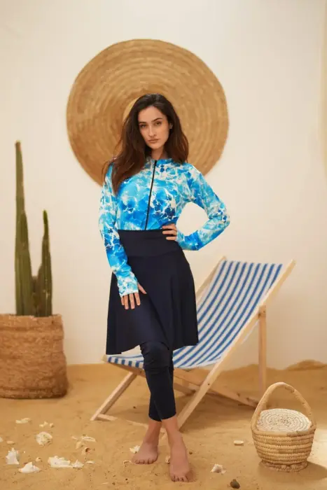 baby blue burkini image 7