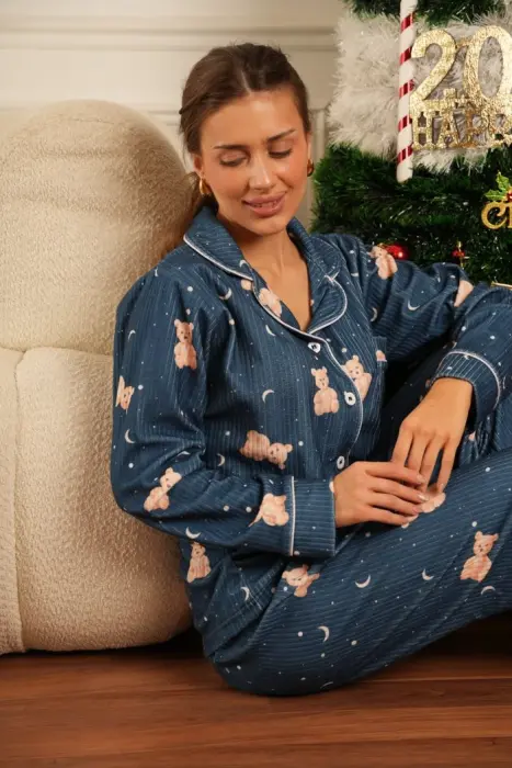 Teddy Midnight Ribbed  Pajama Set image 3
