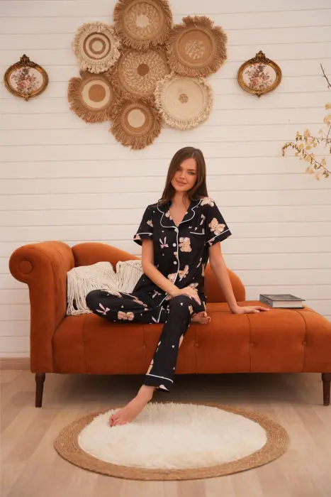 Teddy Black Pajama Set image 2