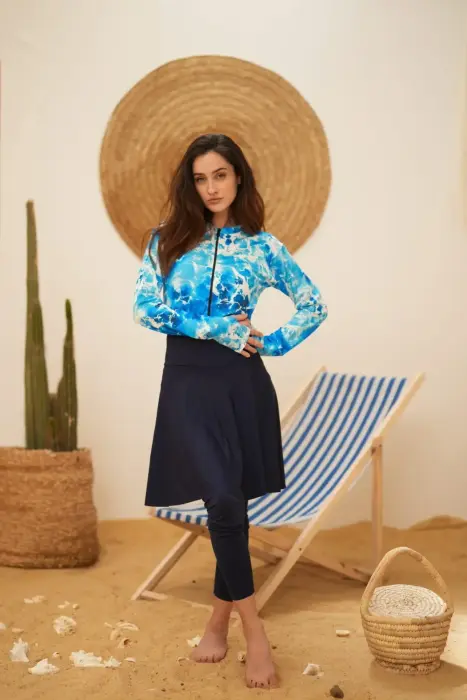 baby blue burkini image 3