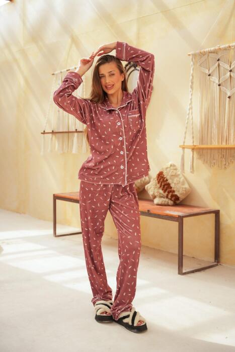 Dusty Leaf brown Pajama Set image 1