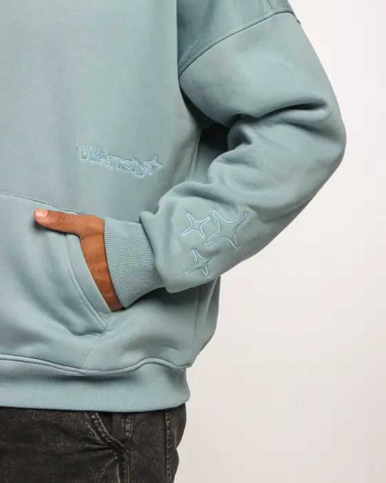 Star hoodie baby blue image 1