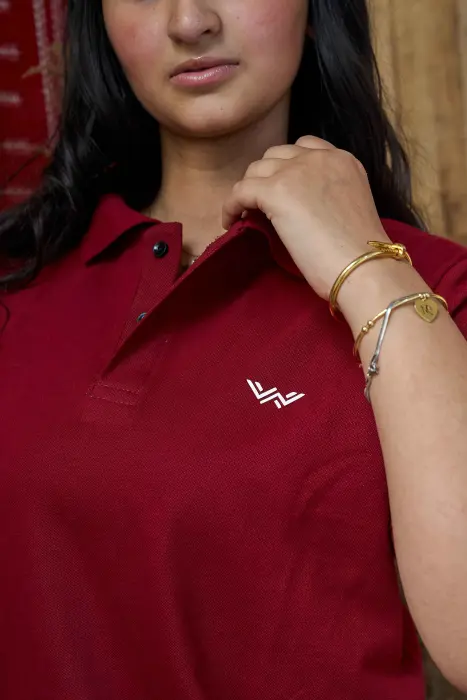 Wandy polo burgundy image 0