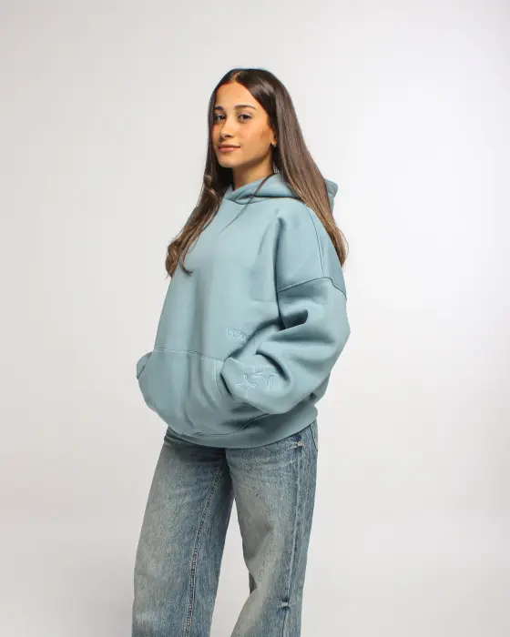 Star hoodie baby blue image 0