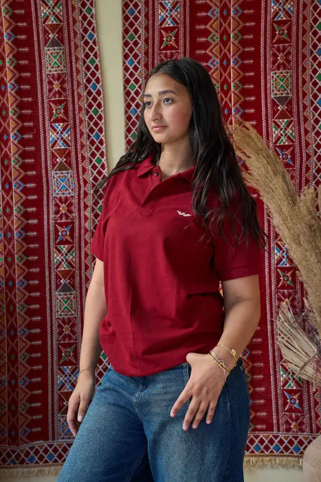 Wandy polo burgundy image 1