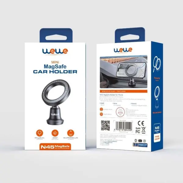 ستاند سيارة للهواتف WeWe ماج سيف ph-034 بمغناطيس قوي | WeWe MiNi MagSafe Car Holder N45 Magnet (PH-034) image 1