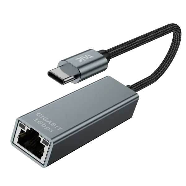 محول إيثرنت تايب سي بيفا من سبائك الألومنيوم بسرعة 1000 ميجابت لمنفذ RJ45 للجيمنج واللابتوب image 0