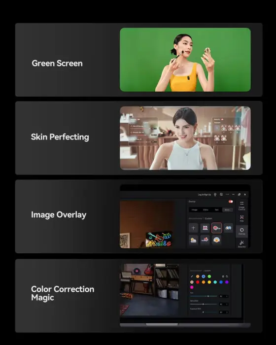 كاميرا ويب هولي لاند لايرا بدقة 4K UHD مع مستشعر CMOS وتتبع ذكي AI بدقة 50 ميجابكسل لاجتماعات الفيديو والتدريب وتسجيل الفيديو والبث المباشر والتعليم عبر الإنترنت image 3