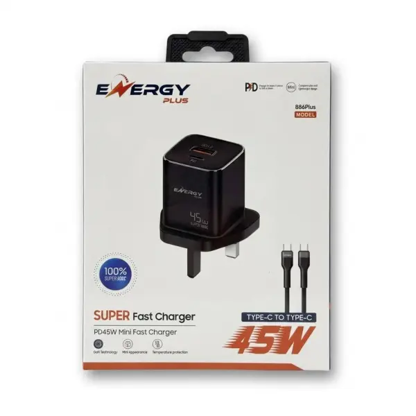 بلاك شحن Energy plus PD 45W تايب سي تايب سي image 0