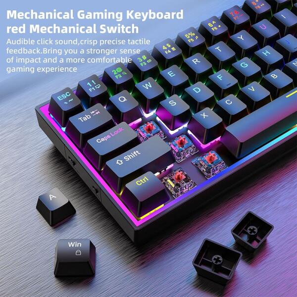 كيبورد جيمينج سلكي RGB مخصص لألعاب الشوتر Gaming keyboard RGB customized for shooter games image 6