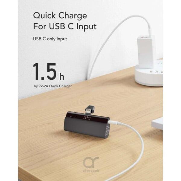 باور بانك برايف 5000 لايتينج 20وات مع ستاتد BRAVE Power Bank Plug On-L 5000mAh +20w Lightning PD Output image 1