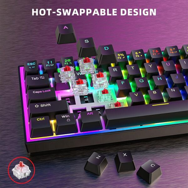 كيبورد جيمينج سلكي RGB مخصص لألعاب الشوتر Gaming keyboard RGB customized for shooter games image 8