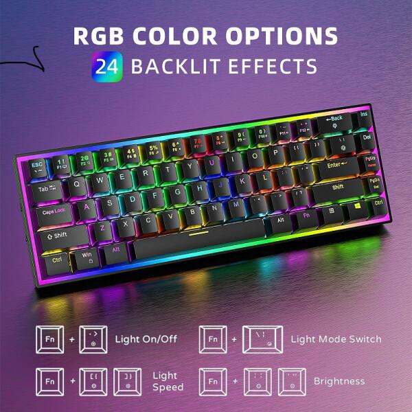 كيبورد جيمينج سلكي RGB مخصص لألعاب الشوتر Gaming keyboard RGB customized for shooter games image 9