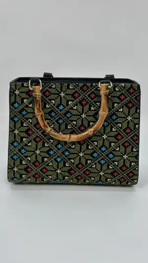 Bag Plastic Wood Handle image 0