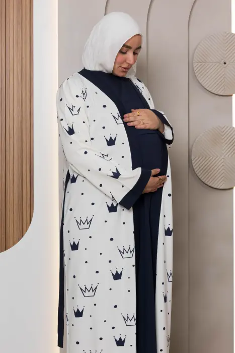Queen matching maxi robe set in darkblue (7 pcs) image 2