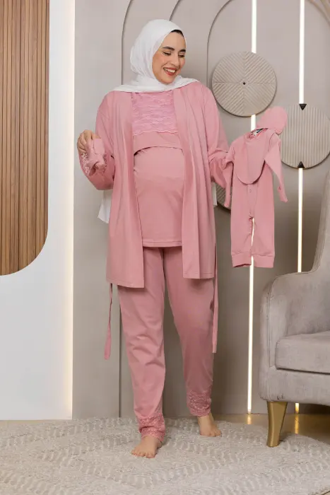Soft elegance matching pijama set in chashmere (8 pcs) image 5