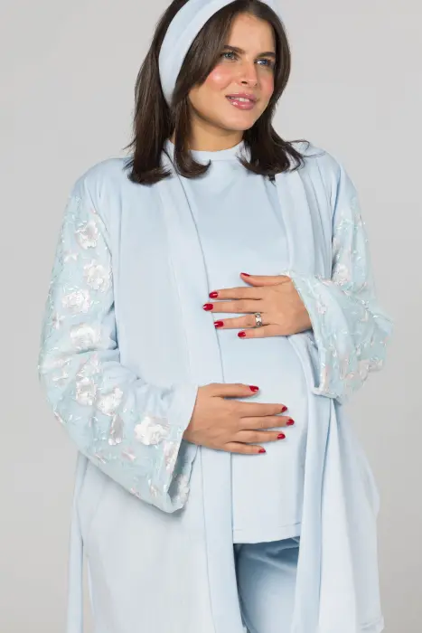 Soft elegance matching pijama set in baby blue (8 pcs) image 2