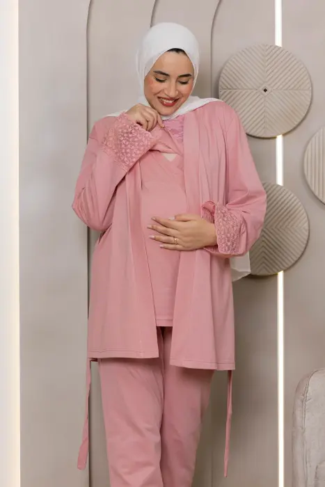 Soft elegance matching pijama set in chashmere (8 pcs) image 3