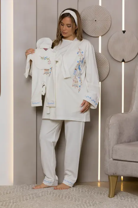 Blue haven embroidered matching pijama set (8 pcs) image 3