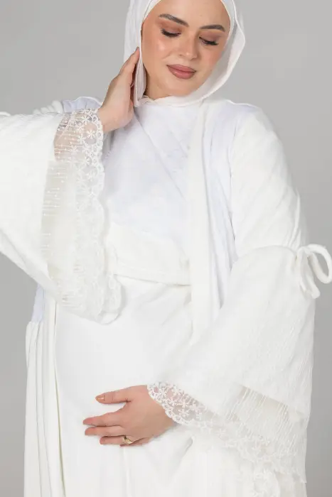 Velvet Dalida set in white (3 pcs) image 4