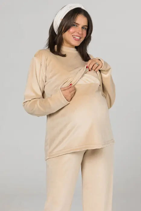 Little love matching pijama set in beige (8 pcs) image 9