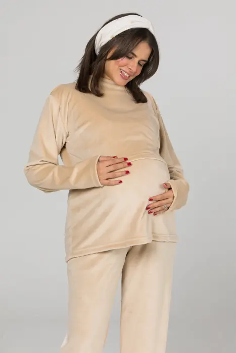 Little love matching pijama set in beige (8 pcs) image 8