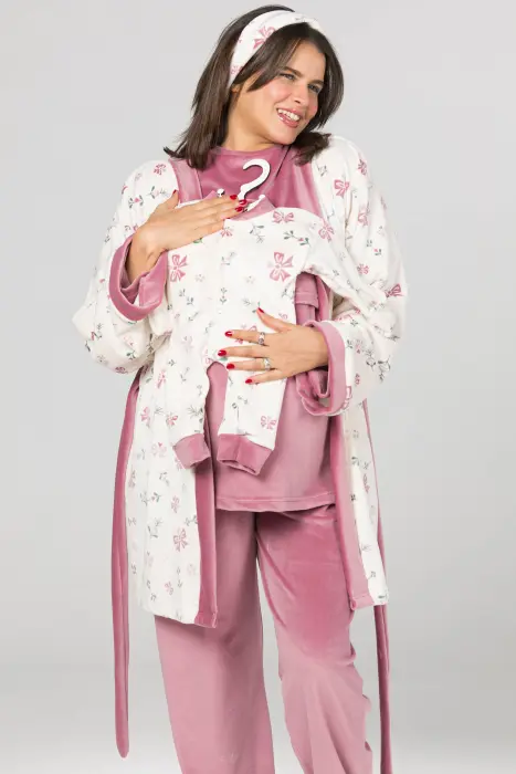 Sweet bows matching pijama set in pink (8 pcs) image 8