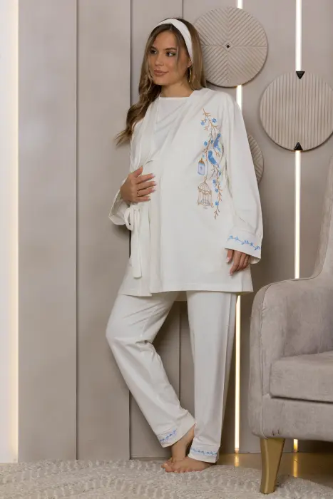 Blue haven embroidered matching pijama set (8 pcs) image 2