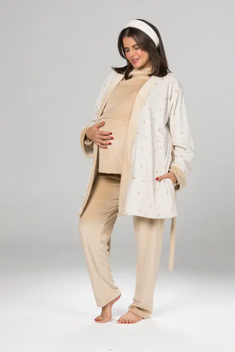 Little love matching pijama set in beige (8 pcs) image 1