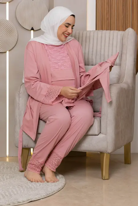 Soft elegance matching pijama set in chashmere (8 pcs) image 7