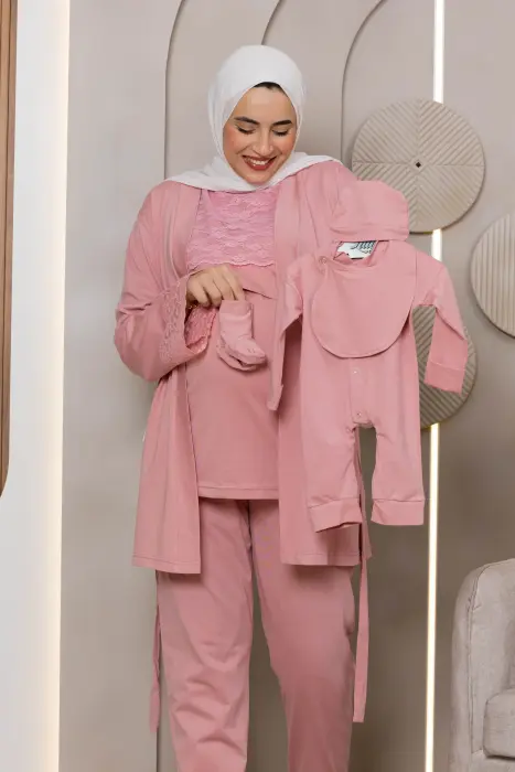 Soft elegance matching pijama set in chashmere (8 pcs) image 6