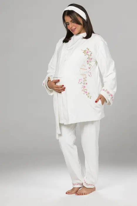 Blush garden embroidered matching pijama set (8 pcs) image 1