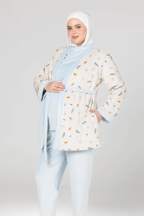 Royal matching pijama set in baby blue (8 pcs) image 1