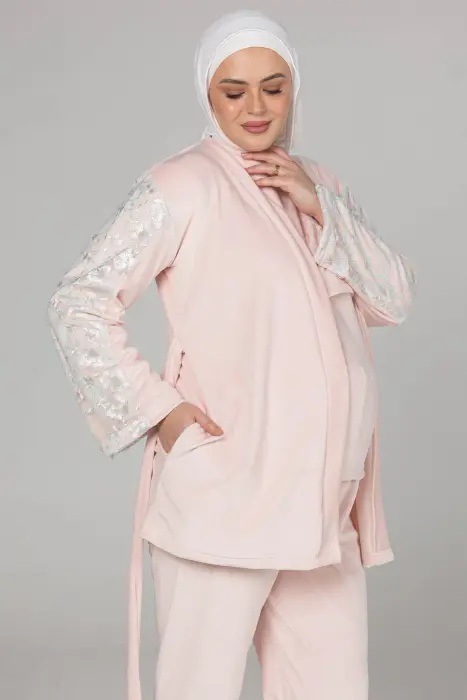 Soft elegance matching pijama set in body rose (8 pcs) image 2