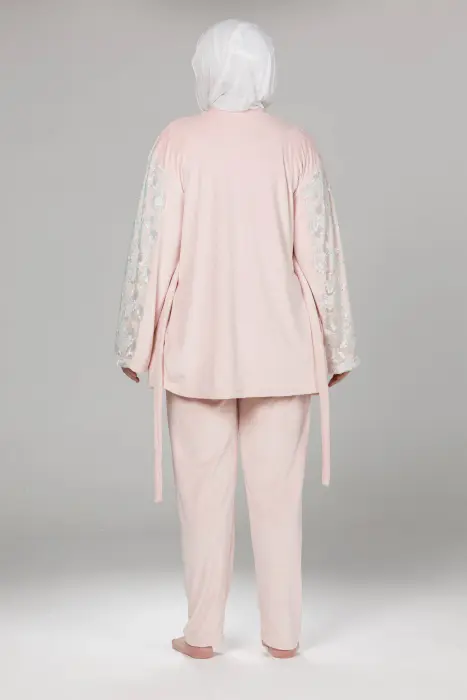 Soft elegance matching pijama set in body rose (8 pcs) image 4