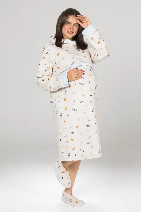 Royal night shirt in baby blue ( 2 pcs) image 3