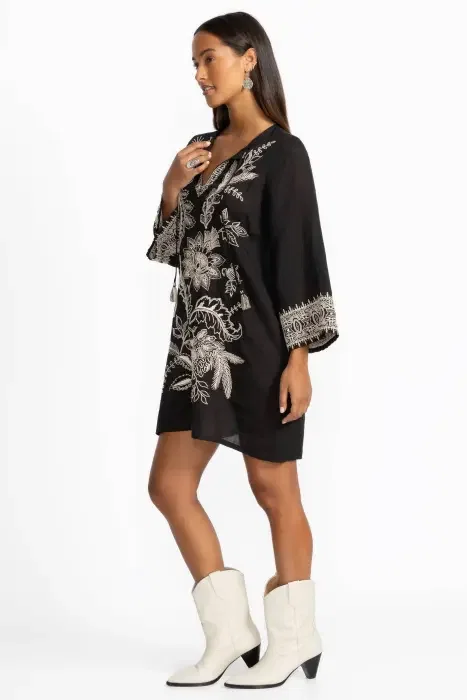 SLEEVE embroidered RELAXED DRESS image 3