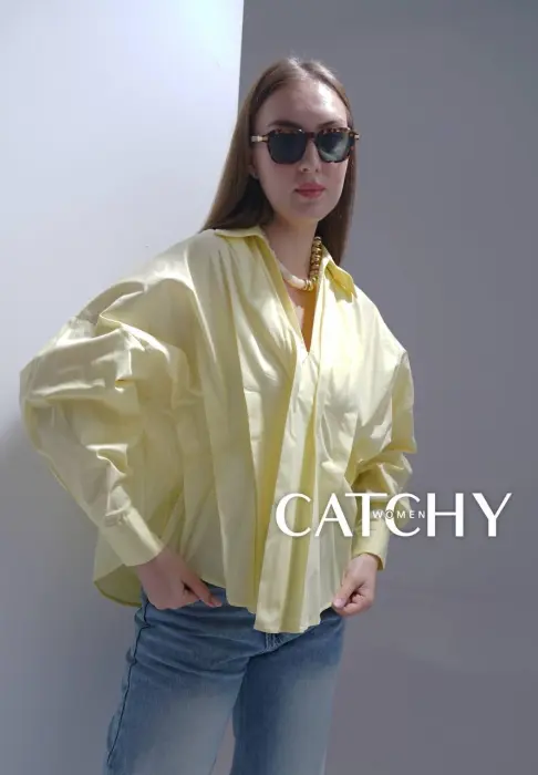 Aurora Oversized Pleated Blouse image 9