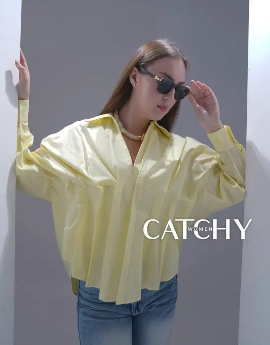 Aurora Oversized Pleated Blouse image 6