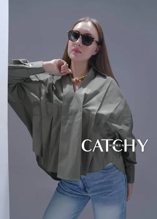 Aurora Oversized Pleated Blouse image 10