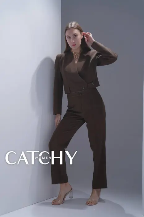 Classic Set - Cropped Blazer & High-Waisted Trousers image 1