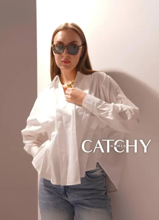 Aurora Oversized Pleated Blouse image 4