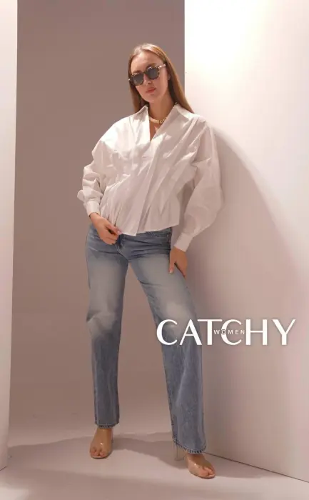 Aurora Oversized Pleated Blouse image 5