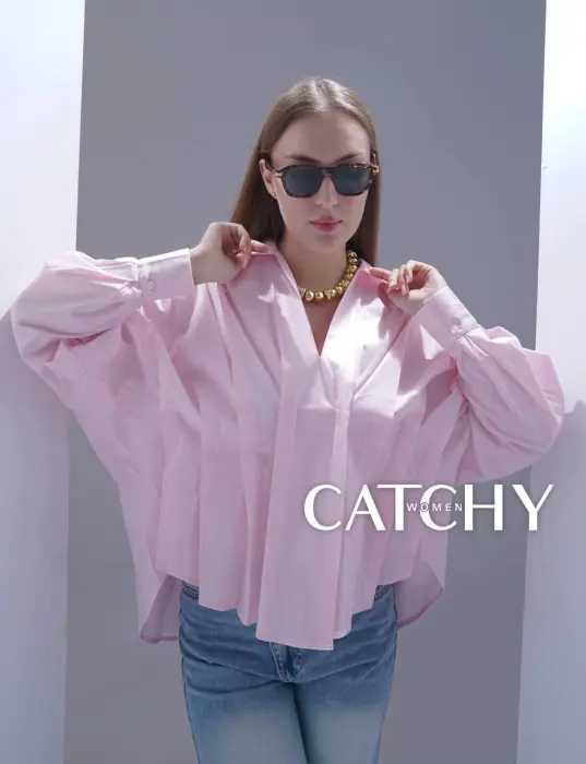 Aurora Oversized Pleated Blouse image 2