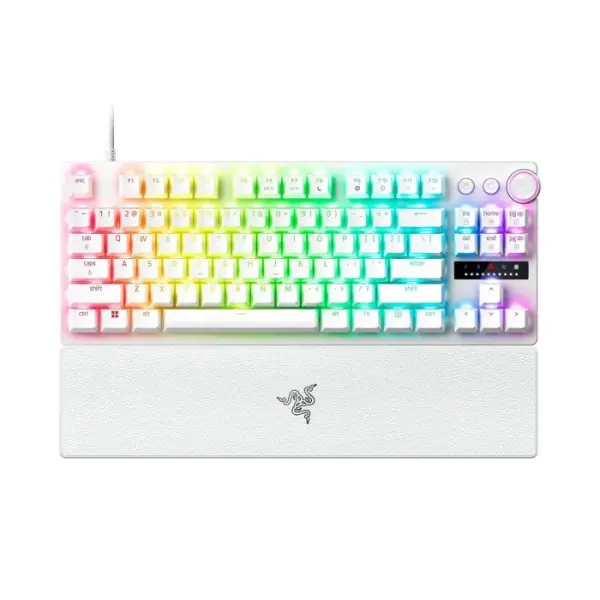 Razer HuntsMan V3 Pro Tenkeyless Analog Optical Esports Keyboard Analog Optical Switches Gen 2 - White image 0
